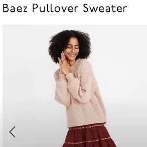 Cozy pink Madewell Baez sweater